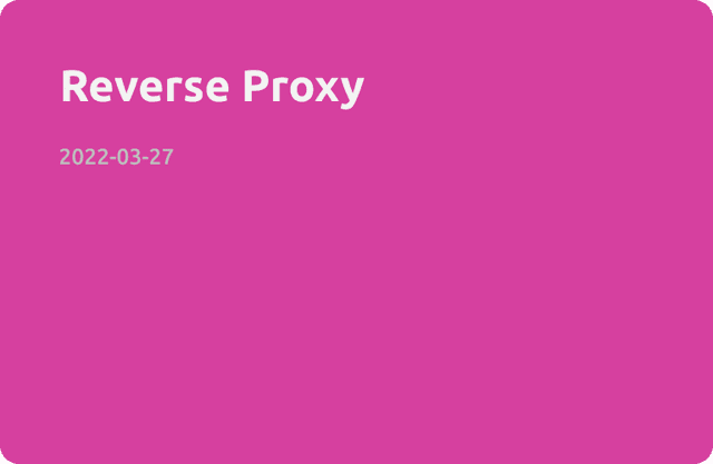 Use A Reverse Proxy(Nginx)